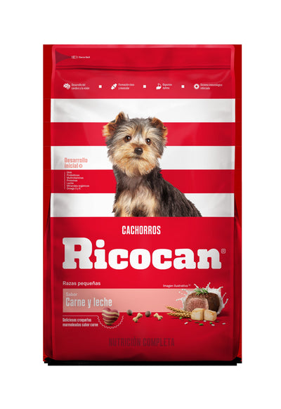 Ricocan | Cachorros razas pequeñas sabor carne y leche – 1 kg