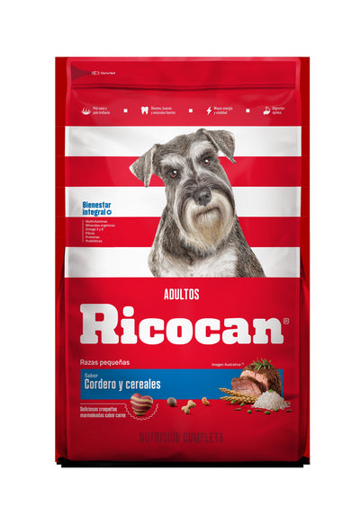 Ricocan | Adultos razas pequeñas sabor cordero y cereales – 1 kg