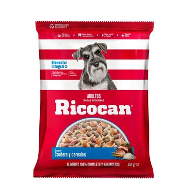 Ricocan | Adultos razas pequeñas sabor cordero y cereales