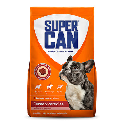 Supercan | Adultos razas pequeñas sabor carne y cereales