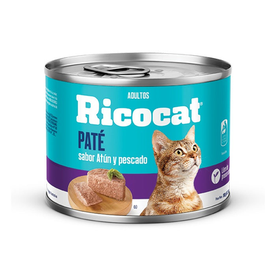 Ricocat | Paté sabor atún y pescado, gatos adultos (lata)
