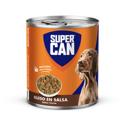 Supercan | Guiso en Salsa sabor carne, perros adultos (lata)