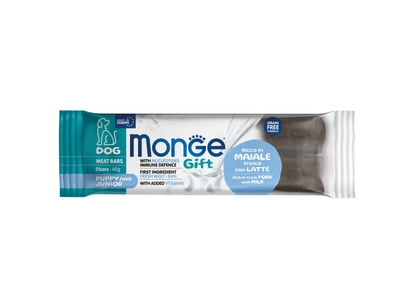 Monge Gift Meat Bars cachorro cerdo y leche