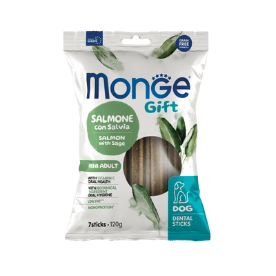 Monge Gift Dental Sticks Mini salmon y salvia