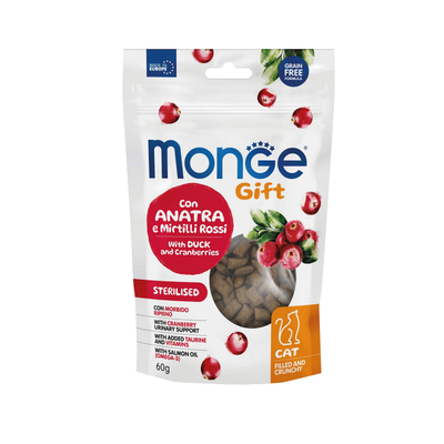 Monge Gift crujientes esterilizado pato y arandanos