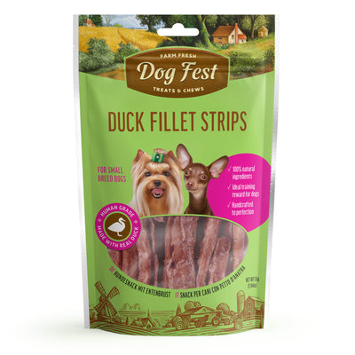 Dog Fest | Tiras de filete de pato para perros de razas pequeñas