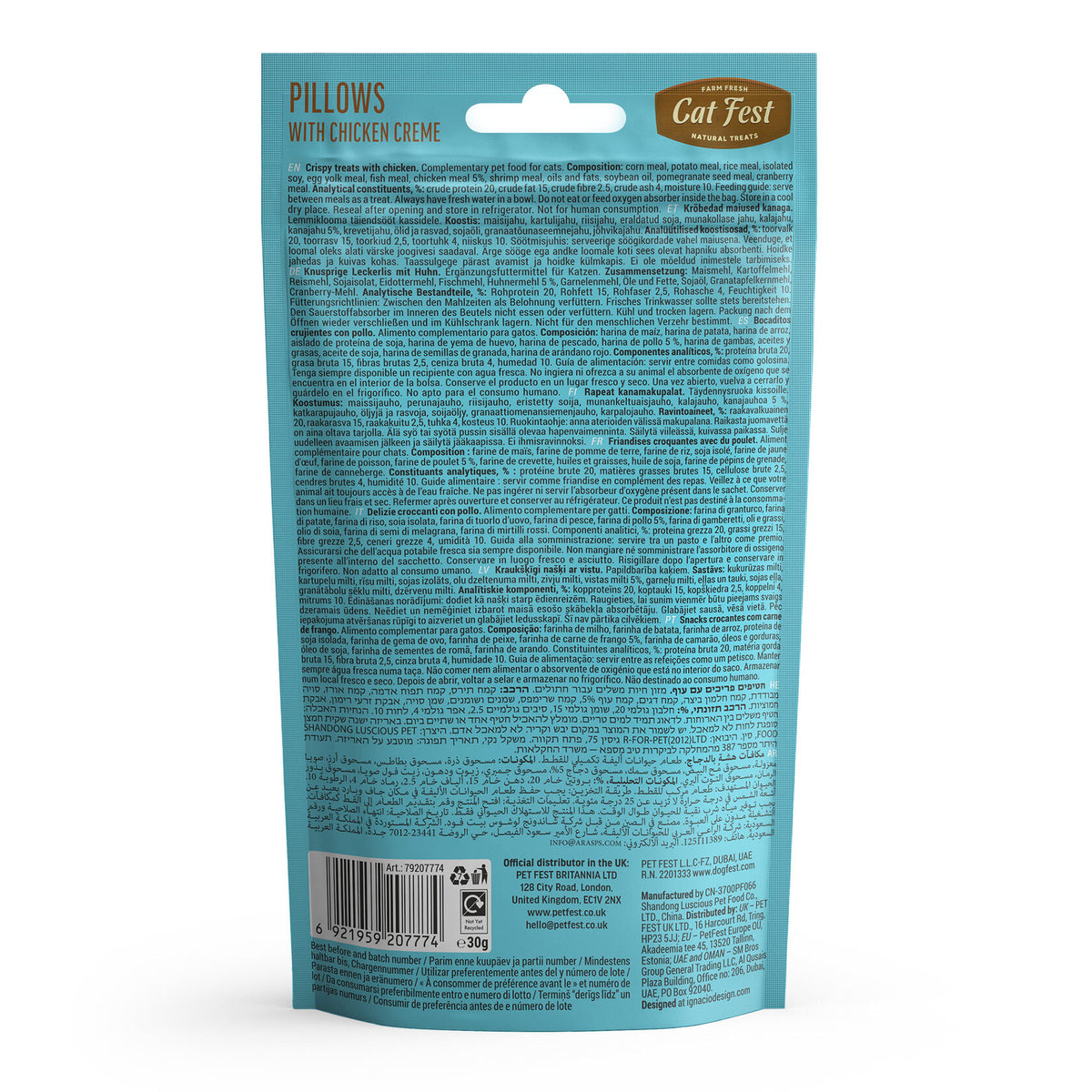 Cat Fest | Almohaditas rellenas de crema de pollo para gatos