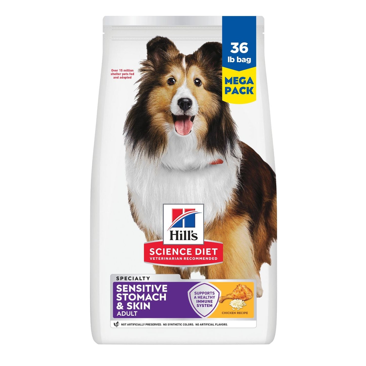 Hill's Science Diet | Alimento seco para perros adultos Adult Sensitive Stomach & Skin. Receta de pollo y cebada.