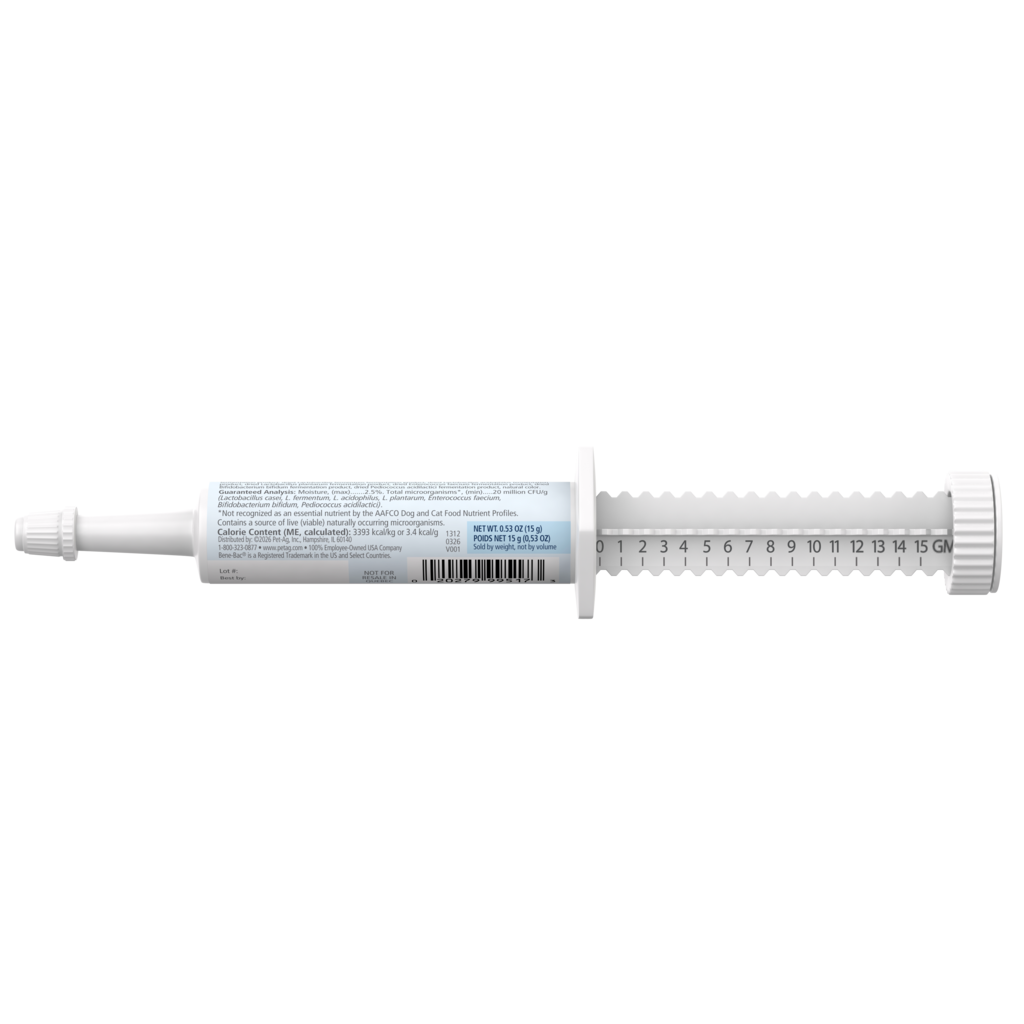 PetAg Bene-Bac Gel — jeringa reverso