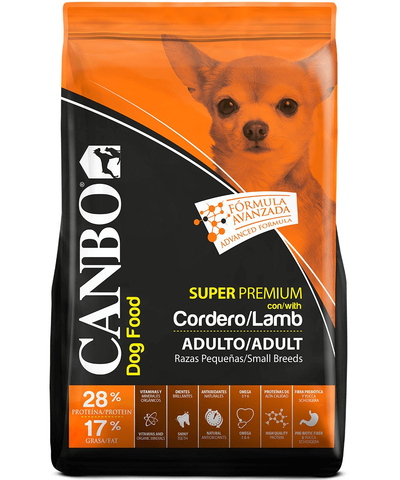 Canbo Adultos Razas Pequeñas con cordero – empaque frontal
