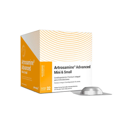 Agrovet Market | Artrosamine Advanced condroprotector premium para perros (caja x 32 tabletas) – Mini & Small · perros de hasta 20 kg