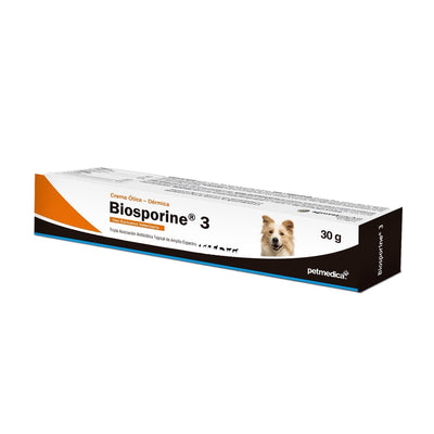 Agrovet Market | Biosporine 3 crema antibiótica tópica para perros y gatos 30 g – 30 g