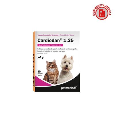 Agrovet Market | Cardiodan pimobendan tabletas palatables para perros (caja x 30) – 1,25 mg · caja x 30 tabletas