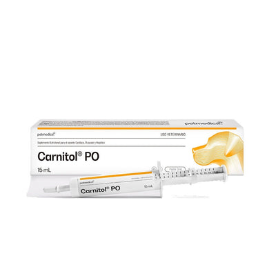 Agrovet Market | Carnitol PO L-carnitina en pasta oral para perros y gatos 15 ml – Jeringa de 15 ml