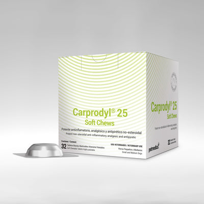 Agrovet Market | Carprodyl Soft Chews carprofeno tabletas masticables antiinflamatorias para perros – 25 mg · caja x 32 tabletas