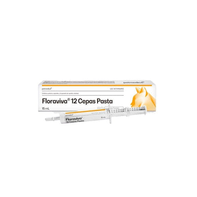 Agrovet Market | Floraviva 12 Cepas Pasta probiótico oral para perros y gatos 15 ml – Jeringa de 15 ml