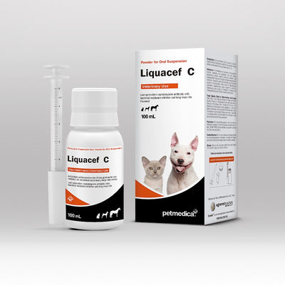 Agrovet Market | Liquacef C cefpodoxima y ácido clavulánico en suspensión oral para perros y gatos 100 ml – 100 ml