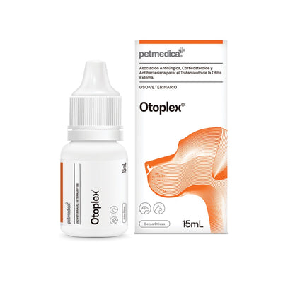 Agrovet Market | Otoplex gotas óticas con miconazol, prednisolona y polimixina B para perros y gatos 15 ml – 15 ml