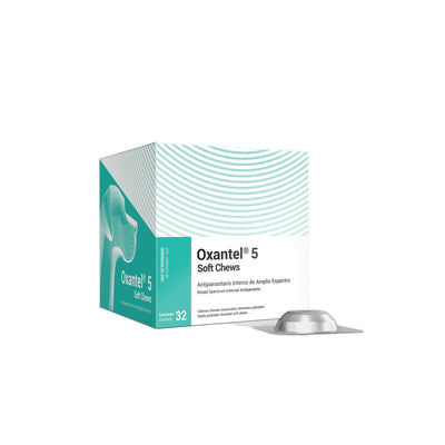 Agrovet Market | Oxantel Soft Chews oxibendazol + praziquantel tabletas masticables antiparasitarias para perros (caja x 32) – Oxantel 5 · 1 tableta por cada 5 kg · caja x 32