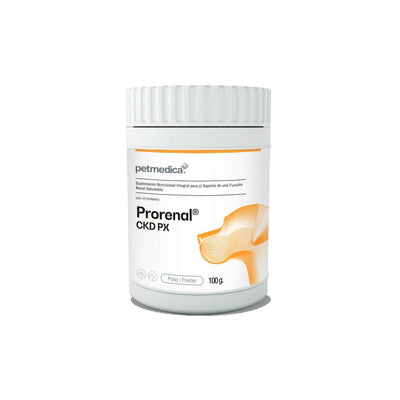 Agrovet Market | Prorenal CKD Px suplemento en polvo para la función renal de perros y gatos – Pote de 100 g, Pote de 300 g