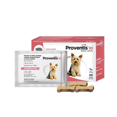 Agrovet Market | Proventis spinosad + lufenurón tabletas antipulgas para perros (caja x 6) – Proventis 10 · perros de 2 a 10 kg