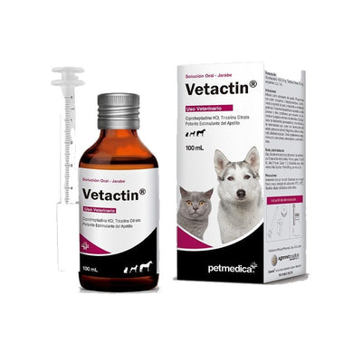 Agrovet Market | Vetactin ciproheptadina estimulante del apetito para perros y gatos 100 ml – Frasco de 100 ml