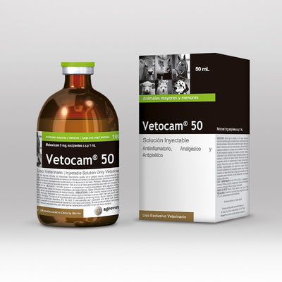 Agrovet Market | Vetocam 50 meloxicam 5 mg/ml solución inyectable antiinflamatoria para perros y gatos 50 ml – 50 ml