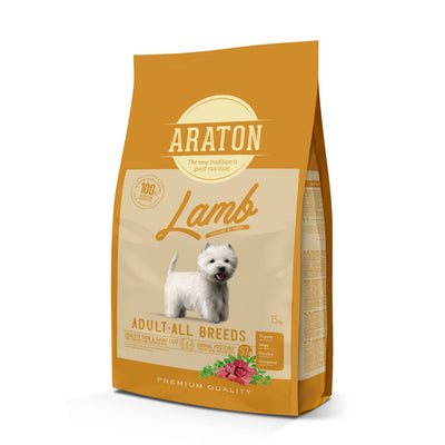 Araton | Alimento seco para perros adultos Cordero All Breeds – 3 kg y 15 kg