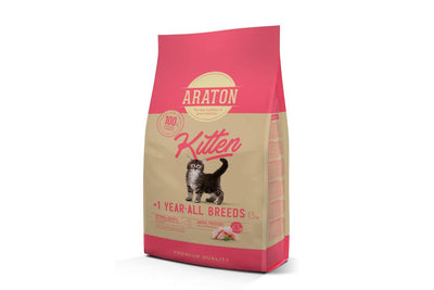 Araton | Alimento seco para gatitos Pollo, pato y pavo – 1.5 kg y 15 kg