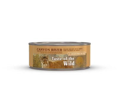 Taste of the Wild | Canyon River trucha y salmón en salsa para gatos (lata)
