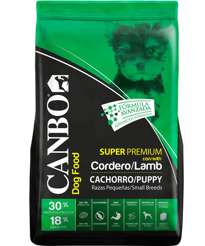 Canbo Cachorros Razas Pequeñas con cordero – empaque frontal