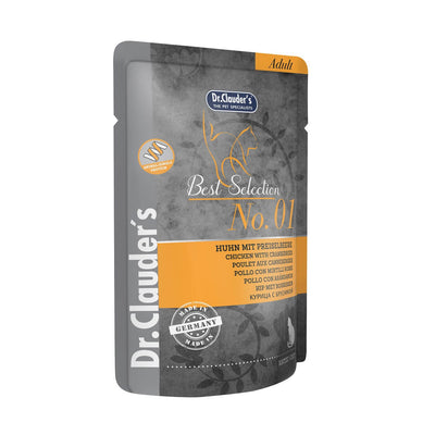 Dr.Clauder’s Best Selection N.º 1, pollo con arándanos para gatos · sobre de 85 g