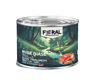 Feral | Alimento húmedo para gatos pato con salmon — 200g
