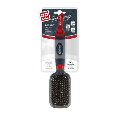 GiGwi Dual Bristle Brush cepillo doble cara para perros y gatos · envase frontal