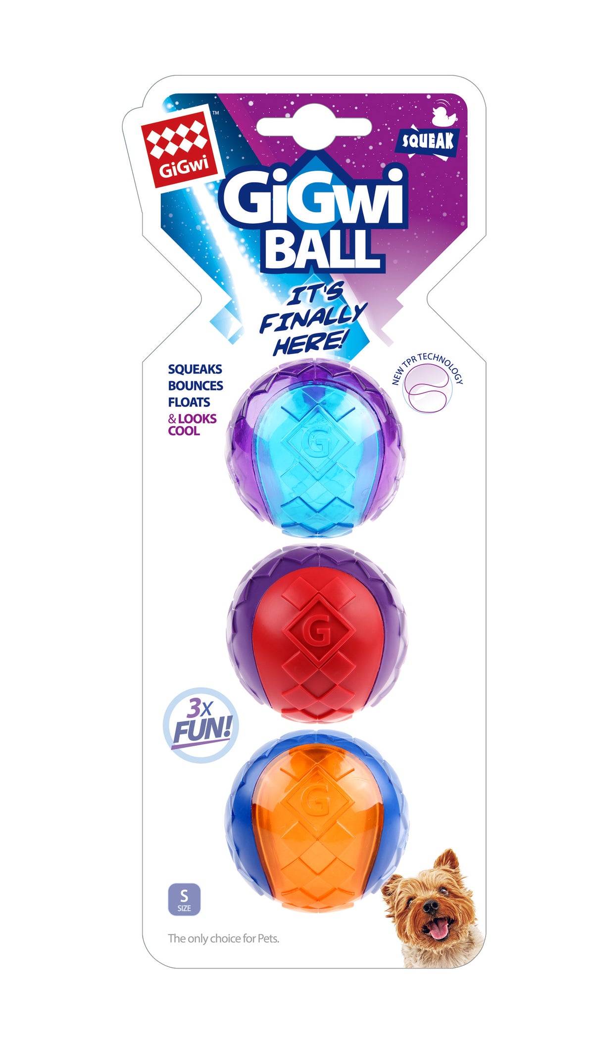 GiGwi Ball | Pelotas para perros, exhibidor de 3 unidades — imagen oficial adicional