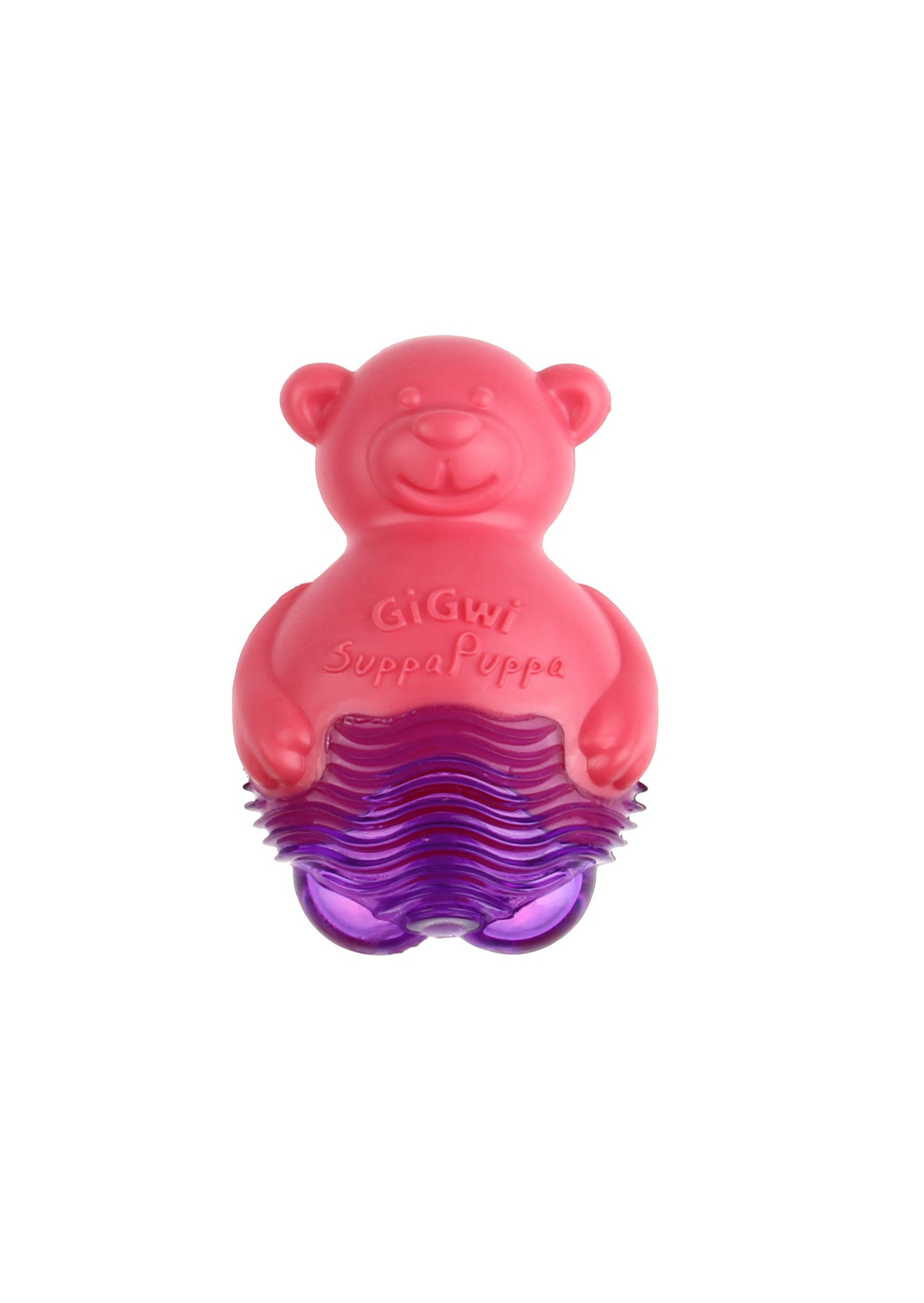 GiGwi Suppa Puppa | Juguete oso para cachorros — rosado y morado