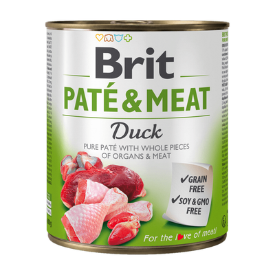 Brit Paté & Meat Duck — envase oficial referencial
