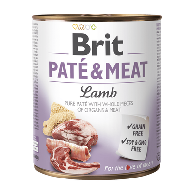 Brit Paté & Meat Lamb — envase oficial referencial