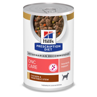 Hill's Prescription Diet | Alimento húmedo para perros ONC Care. Estofado de pollo y vegetales (Lata de 354 g)