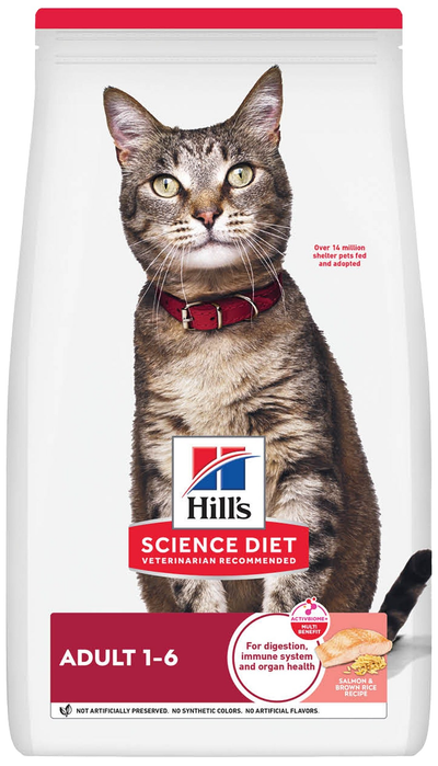 Hill's Science Diet | Alimento seco para gatos adultos Adult. Receta de salmón