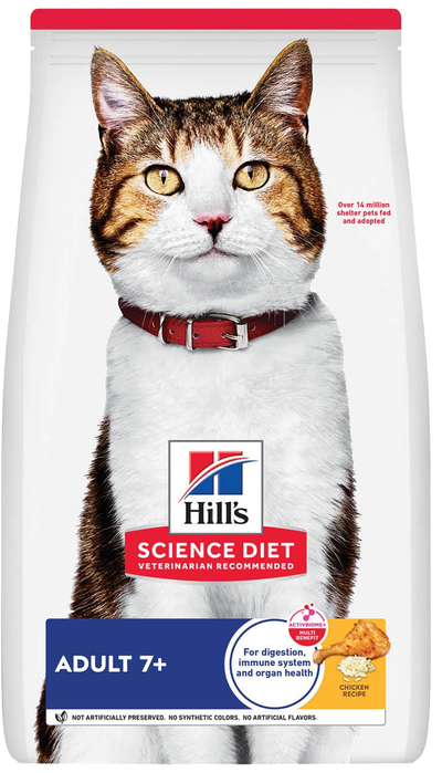 Hill's Science Diet | Alimento seco para gatos maduro Adult 7+. Receta de pollo