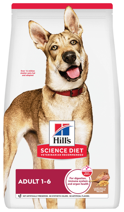 Hill's Science Diet | Alimento seco para perros adultos Adult. Receta de cordero y arroz.