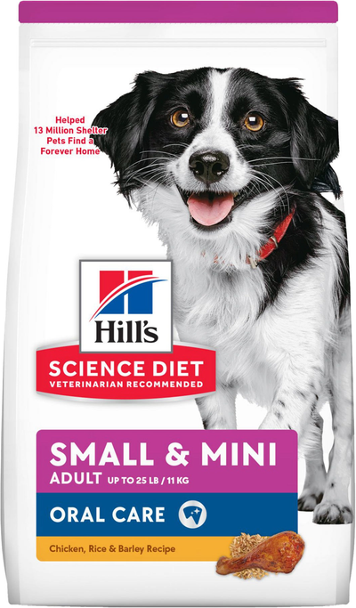 Hill's Science Diet | Alimento seco para perros adultos de razas pequeñas y miniatura Adult Oral Care Small & Mini