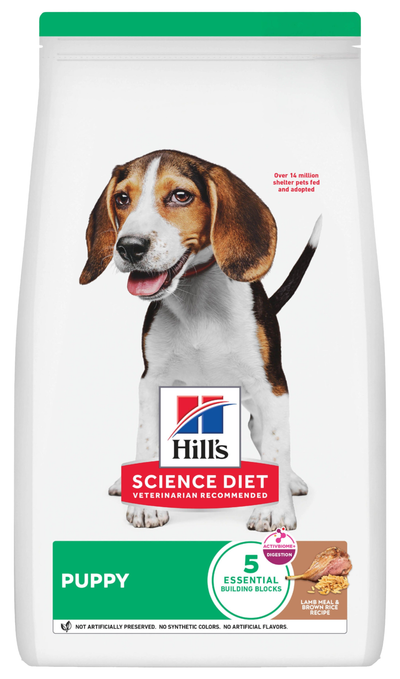 Hill's Science Diet | Alimento seco para perros cachorros Puppy. Receta de cordero y arroz.