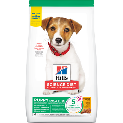 Hill's Science Diet | Alimento seco para perros cachorros Puppy Small Bites. Receta de pollo y cebada