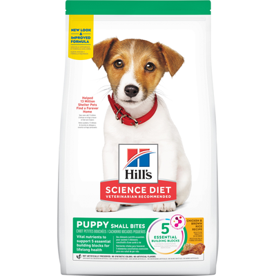 Hill's Science Diet | Alimento seco para perros cachorros Puppy Small Bites. Receta de pollo y cebada