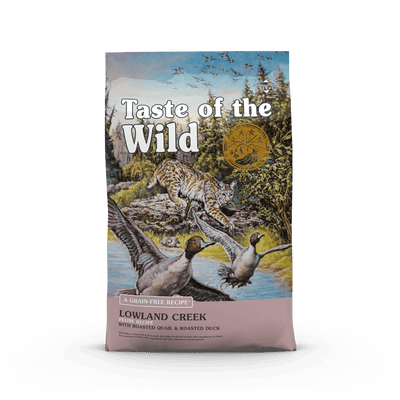 Taste of the Wild | Lowland Creek gatos con codorniz y pato asados