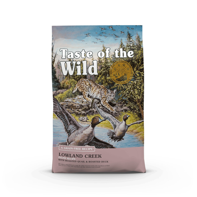 Taste of the Wild | Lowland Creek gatos con codorniz y pato asados