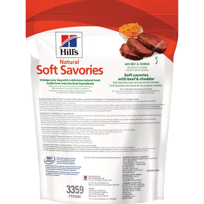 Hill's Natural | Premios para perros Soft Savories Beef & Cheedar de carne de res y queso cheddar