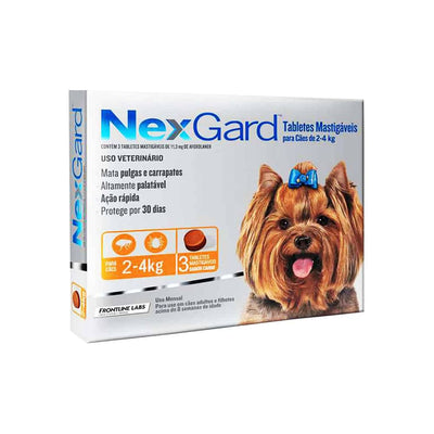 NexGard para perros de 2-4 kg — caja de 3 tabletas masticables